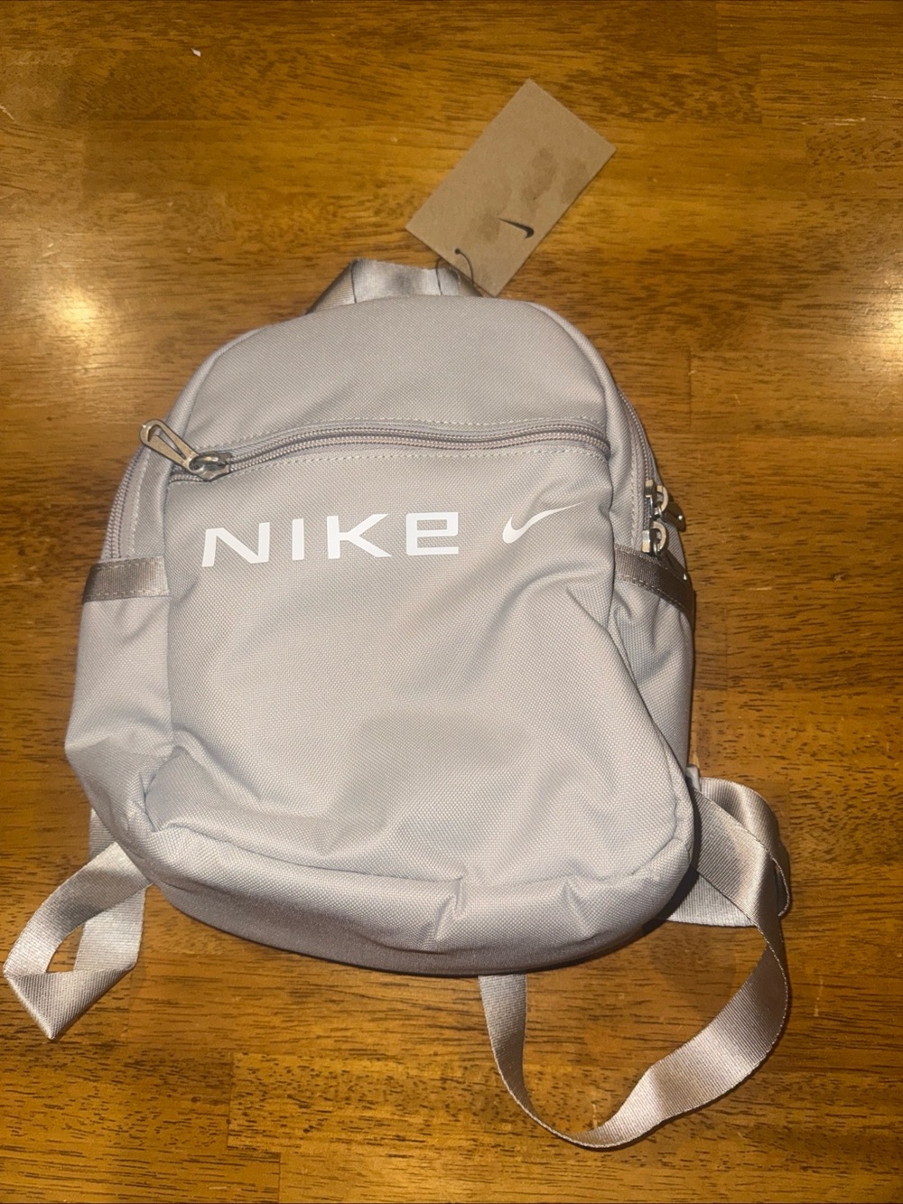Nike Gray Futura Women’s Mini Backpack 10x4x9 Adjustable Strap New With Tags